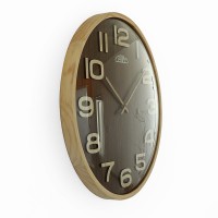 Drevené nástenné hodiny PRIM Timber Venner hnedá 50cm